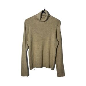 Style & Co. Gold Metallic Turtleneck Sweater